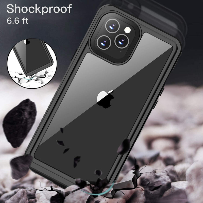 ANTSHARE for iPhone 12 Pro Max Waterproof Case, for iPhone 12 Pro Max Case Built-in Screen Protector Full Body Protective Shockproof Dustproof IP 68 Waterproof Case for iPhone 12 Pro Max 6.7''