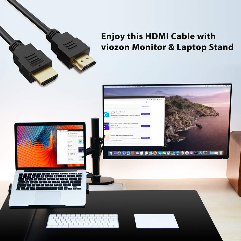 Viozon HDMI Cable 2.0, 4 Gbps High Speed, 3.3 feet Cable, Compatible with HDMI 2.0 Devices,PS4, PS3, Xbox One, PC, AV Receiver, HDTV, beamers, Projector, Supports 4K, Ultra HD, 1080p Full HD, 3D, ARC