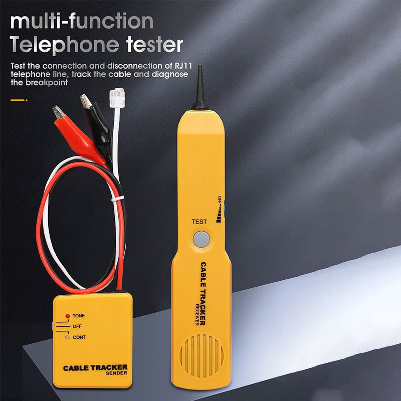 Wire Tracer Electrical Circuit Tracer Tone Generator and Probe Kit,Circuit Breaker Finder Network Cable Continuity Tester Electric,Automotive Wire Tracker Telephone Line Finder Toner Detector Tool