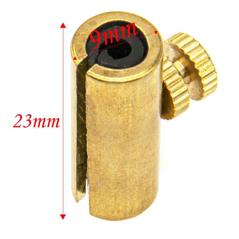 2Pcs Yootones Metal Adjustable Cello Wolf Tone Eliminator Wolf Tone Mute Suppressor Tube Compatible with Cello Mounting Accessories (Gold)