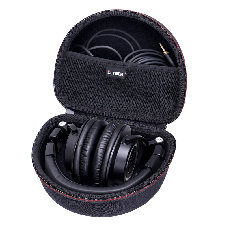 [AUSTRALIA] - LTGEM Hard Carrying Case for Audio-Technica ATH-M50x/M50/M70X/M40x/M30x/M50xMG Professional Studio Monitor Headphones 2-Black 
