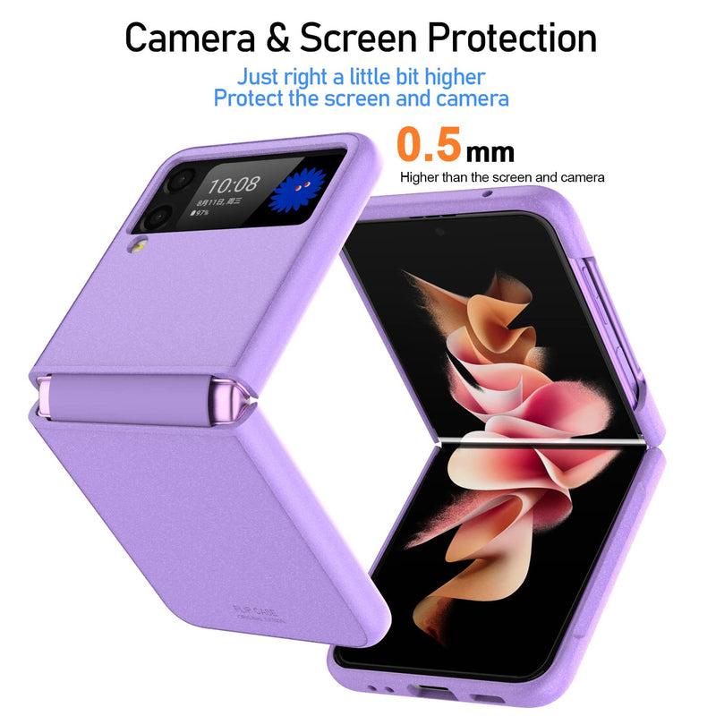 5G Case 2021 for Samsung Galaxy Z Flip 3, Shockproof Smartphone Protector Slim Fit Protective Phone Case Cover for Samsung Galaxy Z Flip 3, Purple