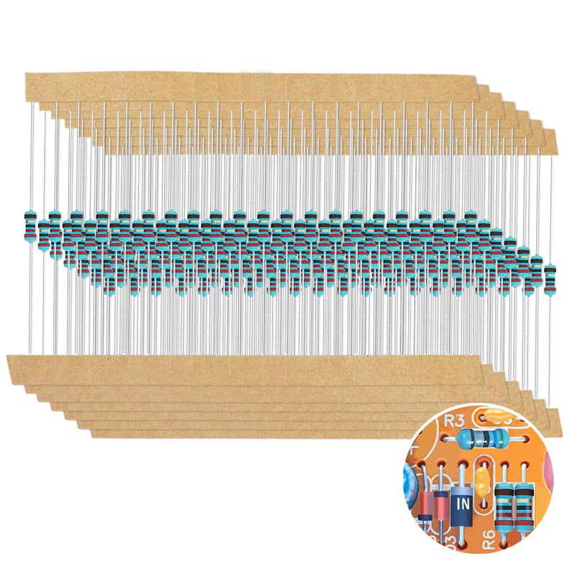 [AUSTRALIA] - 1280 Pieces 64 Values Resistor Kit, 1% Assorted Resistors 1 Ohm-10M Ohm 1/4W Metal Film Resistors Assortment for DIY Projects and Experiments 