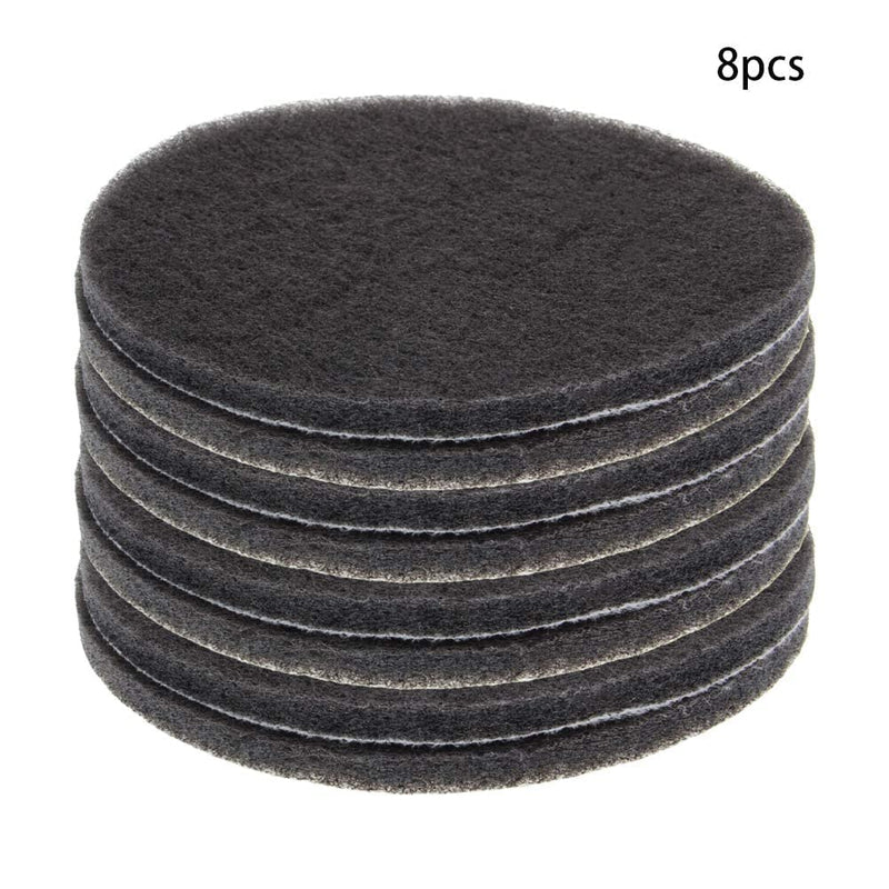Auniwaig 1200-Grits 7 Inch Scrubber Scouring Pads Gray-Multipurpose , Drill Scuffing Disc Hoop and Loop Surface Conditioning Disc 8pcs 1200# 8pcs