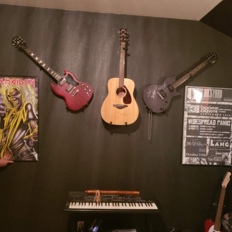 Guitar Wall Mount Horizontal Wall Hanger Guitar Bass Display Rack Acoustic Guitar/Bass