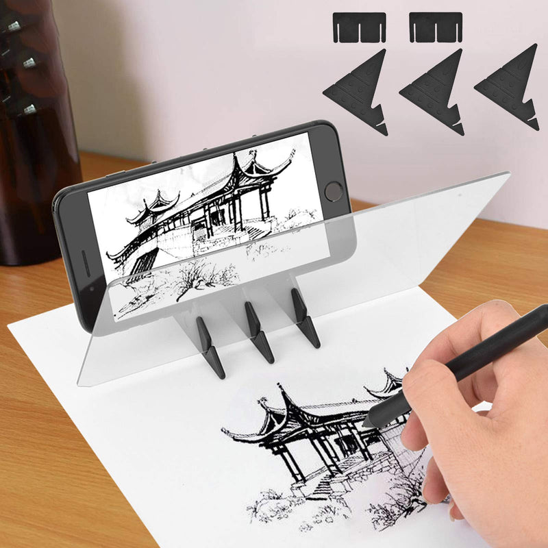 [AUSTRALIA] - Zopsc Portable Tracing Board Stencil Board Light Box Copy Mirror Drawing Reflection Board Painting Art Easy Drawing Sketching Tool, Suitable for Kids, Junior Painters&Artists, Animation Industry, etc 
