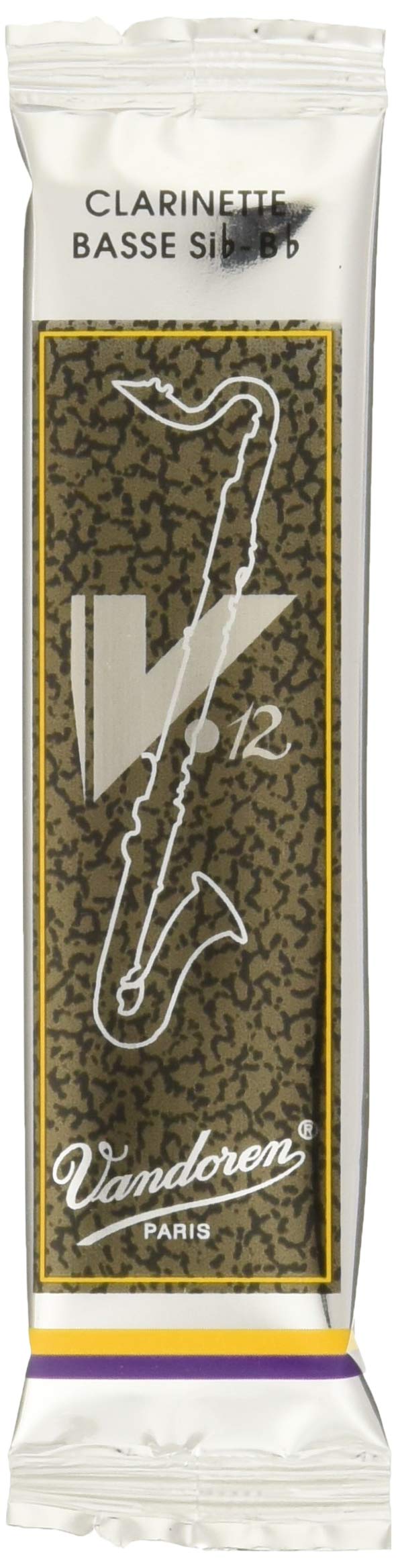 Vandoren CR6225 Bass Clarinet V.12 Reeds Strength 2.5; Box of 5