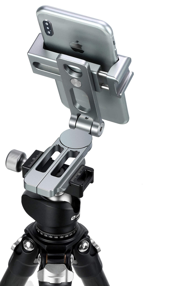 LEOFOTO PS-2 Silver Smartphone Clamp/Holder/Video/Selfie Stand Arca/RRS Compatible