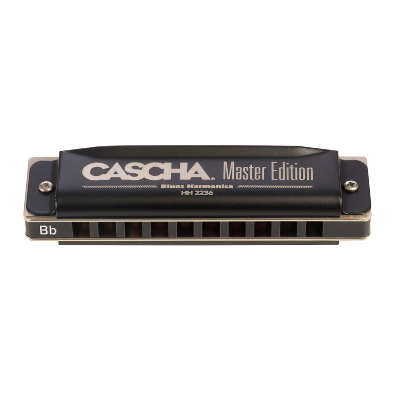 CASCHA Master Edition Blues Harmonica, high-quality harmonica in Bb-major with soft case and care cloth, blues organ