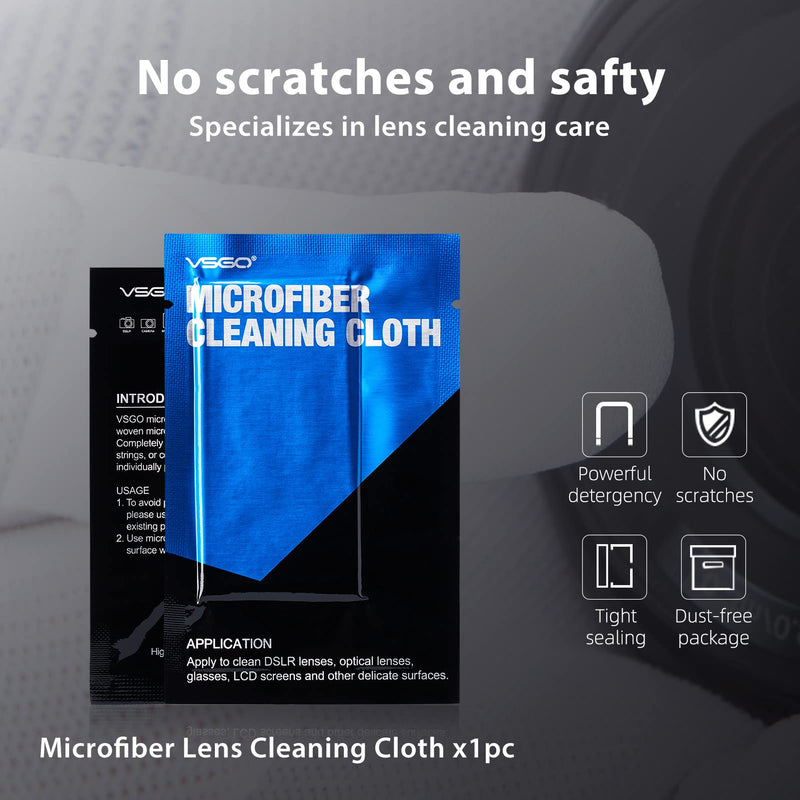 VSGO Professional Cleaning Kit Lens Cleaning Pen Full Frame and Aps-C Sensor Cleaning Swabs,Camera Air Blower,Lens Cleaning Cloth Compatible for Nikon,Sony DSLR Camera Cleaner,Sensor Cleaner