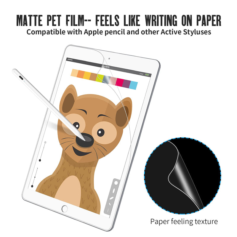 Like Paper Screen Protector for New iPad 8th/7th Generation (10.2 inch, 2020 & 2019 Model), Homagical Screen Protector for iPad 10.2 Compatible with Apple Pencil/Scratch Resistant/Matte PET Film