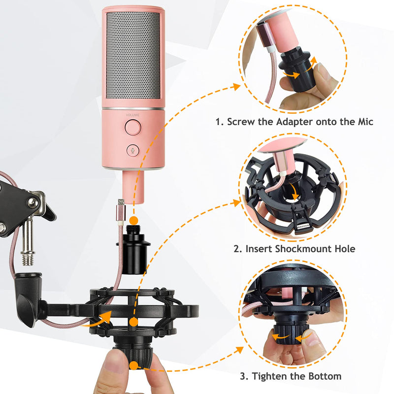 Razer Seiren X Shock Mount with Foam Windscreen Cover, Anti-Vibration Suspension Shockmount Mic Holder Clip with Pop Filter to Blocks Out Plosives for Razer Seiren X USB Streaming Microphone Frgyee