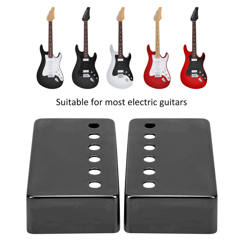 CHICIRIS 2Pcs Electric Guitar Pickup Shell, Nickel Pickup Shell LP Humbucker Guitar Pickup Cover 50mm and 52mm Musical Instrument Accessories Black