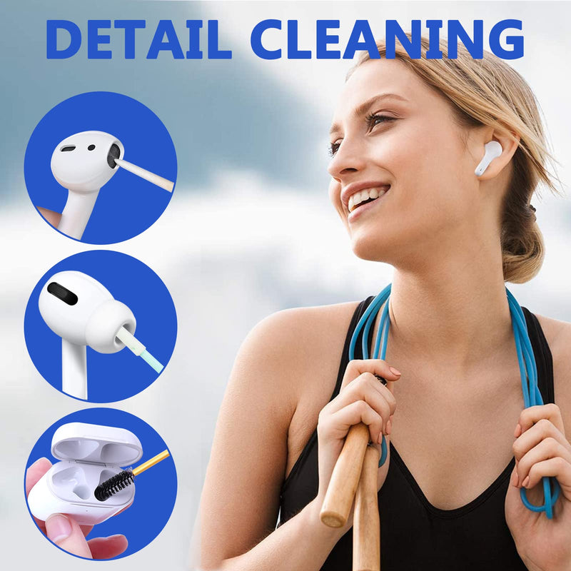 Phone Cleaning Kit, Airpods pro Cleaning Kit, iPhone Speaker Cleaner, Eyeglass Cleaner, Electronic Devices Cleaning kit, Compatible with Airpod Airpods pro Earbuds Earphones Camera