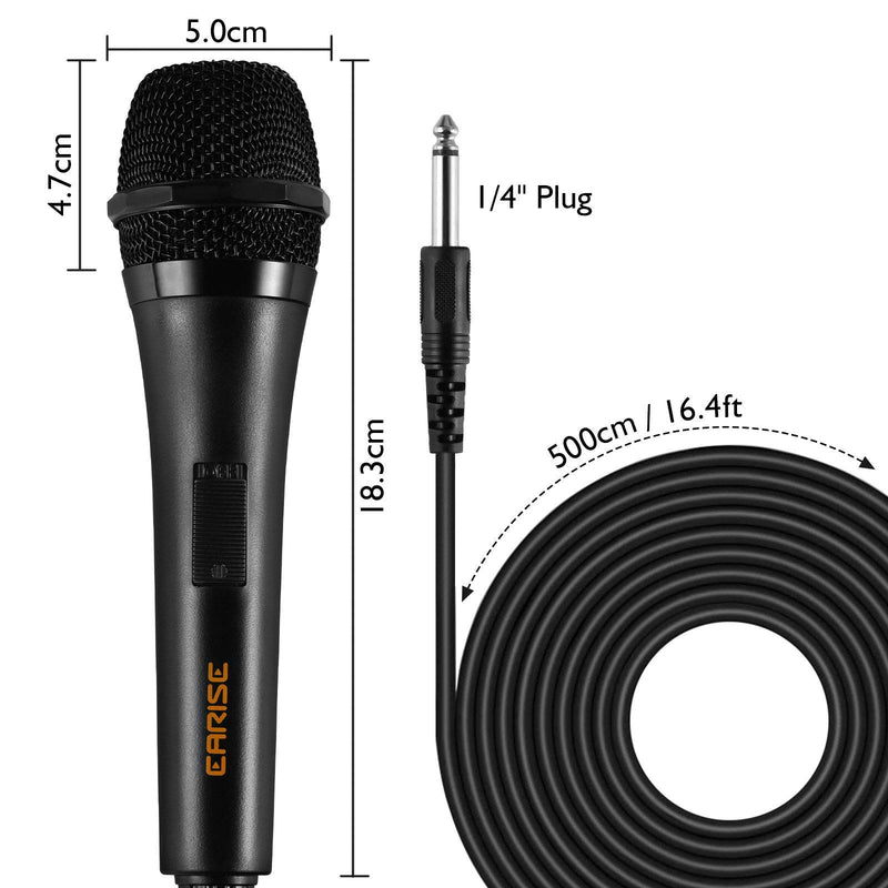 EARISE W1 Karaoke Microphone with 16.4ft Cord, Dynamic Vocal Microphone Handheld Wired Microphone for Karaoke, Singing, Speech, Wedding, Stage, Outdoor Activity