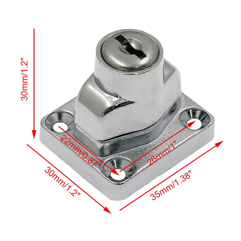 Kyuionty 2Pcs Keyed Hasp Locks 2.5 Inch Twist Knob Keyed Locking Hasp, Metal Safety Hasp Latches Keyed Different for Small Doors, Cabinets (Sliver) Sliver