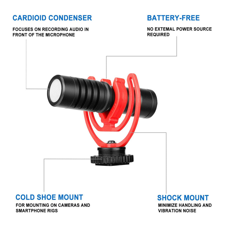 BOYA BY-VG330 Smartphone Video Rig with Mini Tripod, Extension Tube, and Video Microphone Compatible with iPhone 13 12 11, 11 Pro, XS, X, and Android - for YouTube, TIK Tok, Facebook, Vlogging