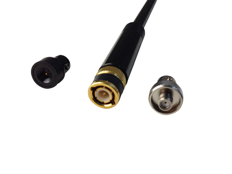 Anteenna TW-800 (AL-800) Telescopic Antenna with BNC Male Connector for 144/440MHz Scanner 20-1,300MHz Free 2 pcs Adaptor Connector (BNC Female to SMA Male/BNC Female to SMA Female)