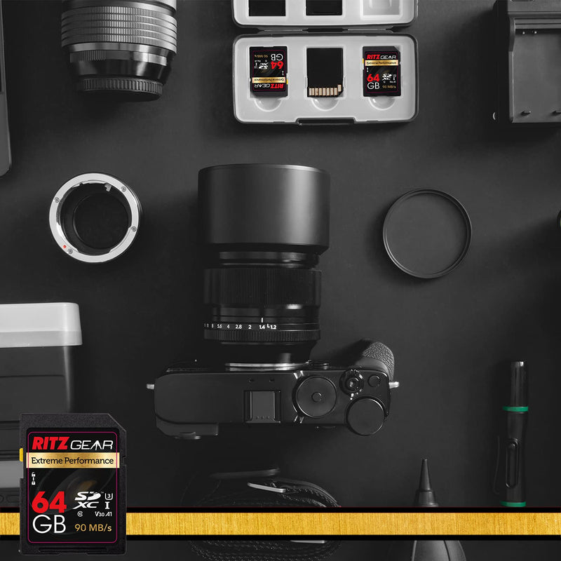 Extreme Performance High Speed UHS-I SDXC 64GB SD Card 90/60 MB/S U3 A1 Class-10 V30 Memory Card for SD Devices That can Capture Full HD, 3D, and 4K Video as Well as raw Photography. 1 UNIT
