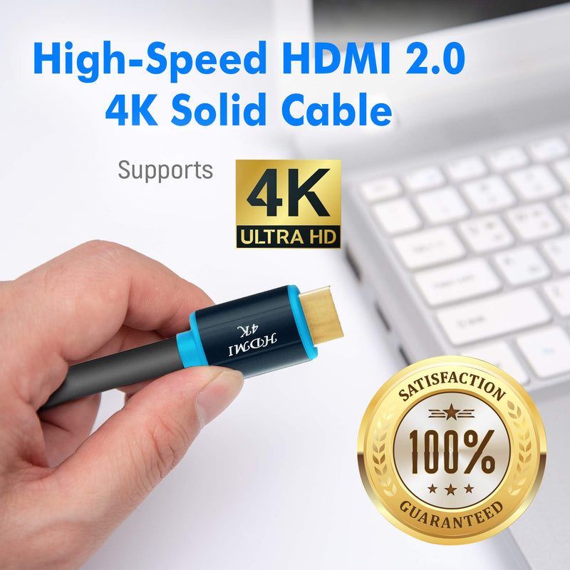 Maximm HDMI Cable 4K 35 Foot High Speed 18Gbps 2.0 Cables HDMI 2.0 Cable 4K@60Hz HDR, 3D, 2160P, 1080P, Ethernet, HDCP 2.2, ARC Braided HDMI Cord 35Ft 35 Feet 1 Pack