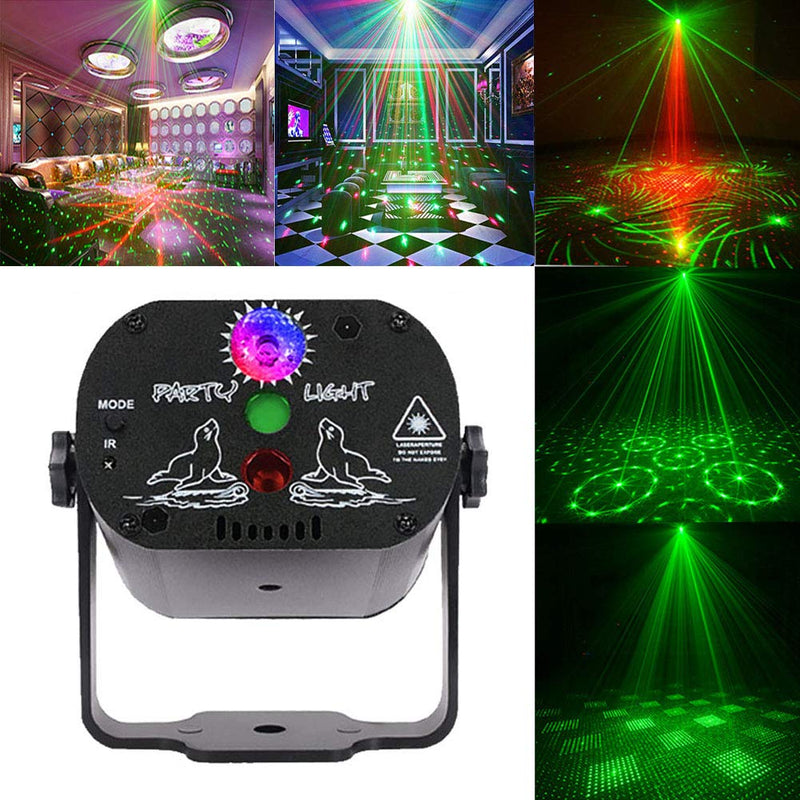 [AUSTRALIA] - Laser Lights,DJ Disco Stage Party Lights Sound Activated RGB Led Projector Time Function with Remote Control for Christmas Halloween Decorations Gift Birthday Wedding Karaoke KTV Bar 