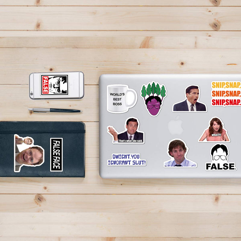 The Office Stickers Pack of 50 Stickers - The Office Stickers for Laptops, The Office Laptop Stickers, Funny Stickers for Laptops, Computers, Hydro Flasks (The Office-A)