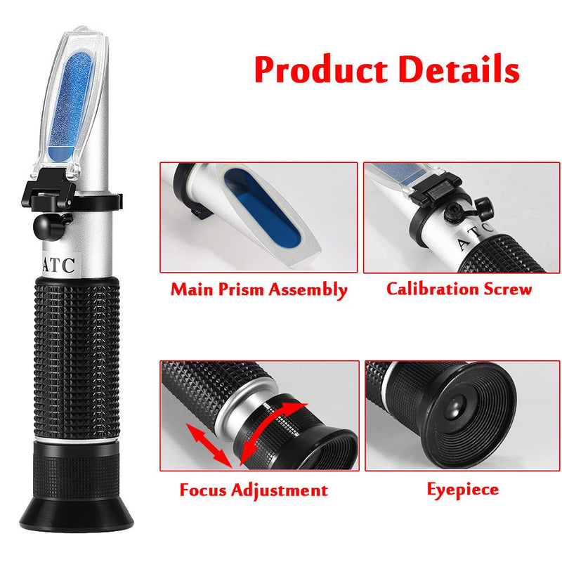 Sodium Chloride Refractometer,V·RESOURCING 0~28% Salt Analyzer Tester Salinometer for Food Salinity Measurement of Pickles