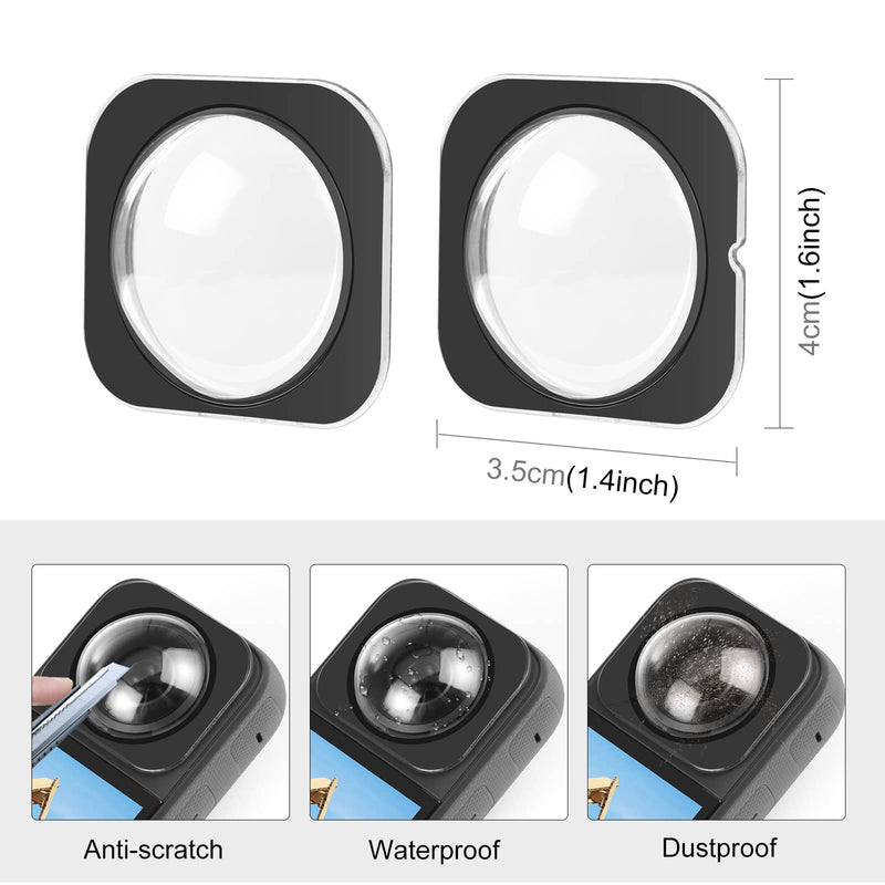 Upgrade Lens Guard Compatible with Insta360 x3 Accessories-Durable Design, Ultimate Protection(Premium Optical Glass Lens Protector)