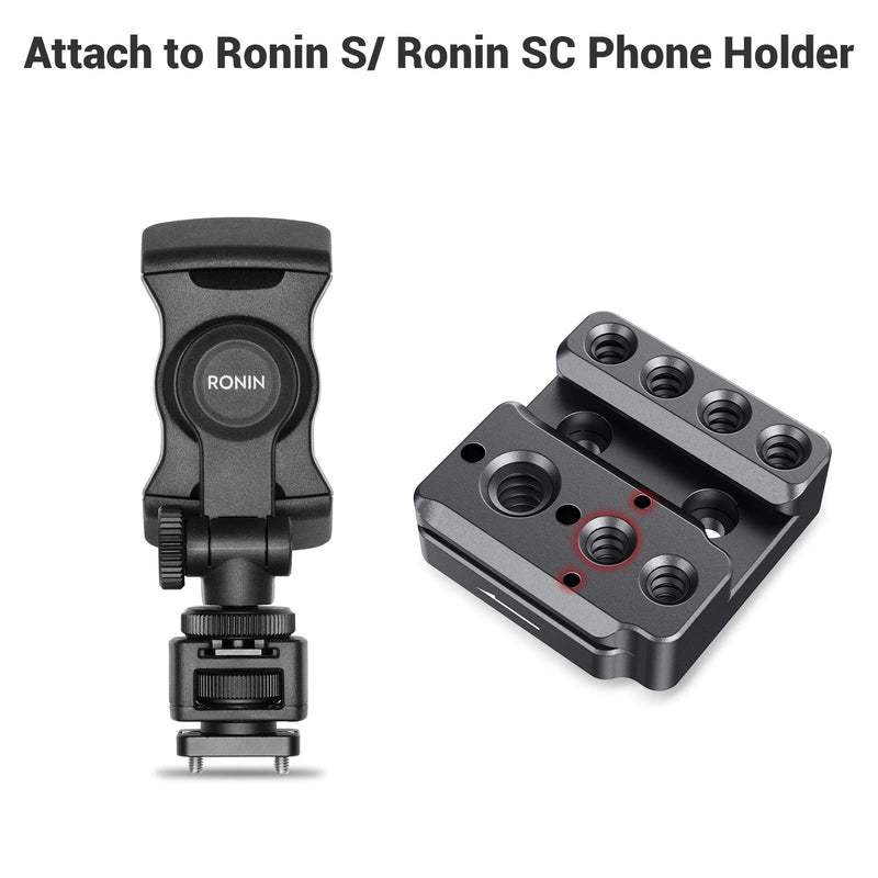 SMALLRIG Monitor Mount Holder for DJI Ronin S & Ronin SC Gimbal Accessories Mounting Plate, w/ 1/4” Thread 3/8” Locating Hole NATO Rail for Magic Arm Handle - 2214 1pc