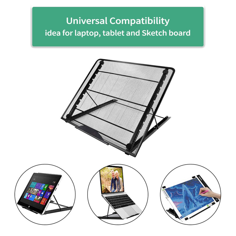 Mlife Large Size Light Pad Stand - Adjustable Light Box Laptop Stand,13.6×11.6 inch, 9 Angles Non-Skidding Metal Holder for A3 B4 A4 LED Tracing Box & Diamond Painting Light Pad B4/A3