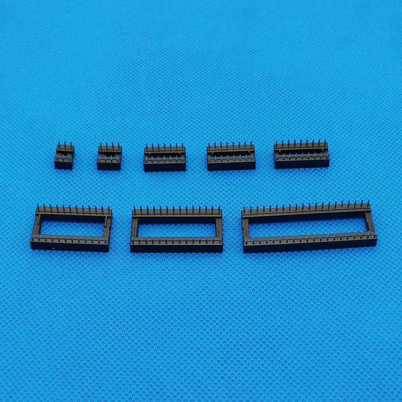 Raogoodcx 110pcs 2.54mm Pitch DIP IC Sockets Type Adaptor Set 6,8,14,16,18,24,28,40 Pin