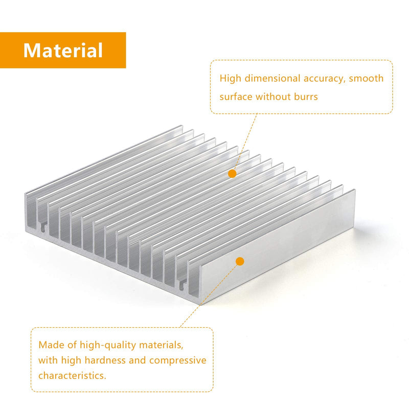 [AUSTRALIA] - ESUMIC Aluminum Heat Sink Heat Sink Module 16 Heat Sinks for high-Power Transistor semiconductor Devices 100x100x18mm and 1roll 20mm x 25m Double-Sided Adhesive Thermal Conductive Tape 