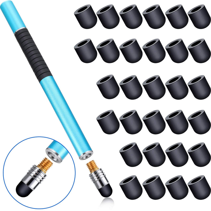 Zonon 30 Pieces Replacement Stylus Tips Conductive Touch Screen Pens Tips Capacitive Silicone Rubber Stylus Tips for Touch Screen Pens, No Touch Door Opener Tools (0.23 Inch) 0.23 Inch