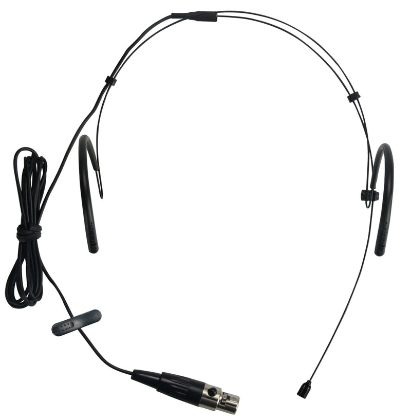 [AUSTRALIA] - HEIMU Double Earhook Wired Headset Boom Mini XLR Omni-Directional Microphone (for AKG Type 3 pin Mini Plug Black) for AKG type 3 pin mini plug BLACK 