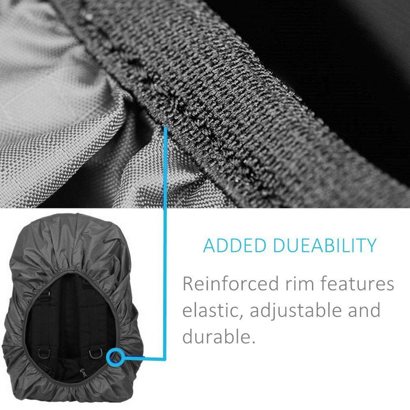 Joy Walker Waterproof Backpack Rain Cover for (15-90L), Upgraded Anti-Slip Cross Buckle Straps, Triple Strengthened Layers for Hiking Camping Traveling Black Small (for 15-25L backpack)