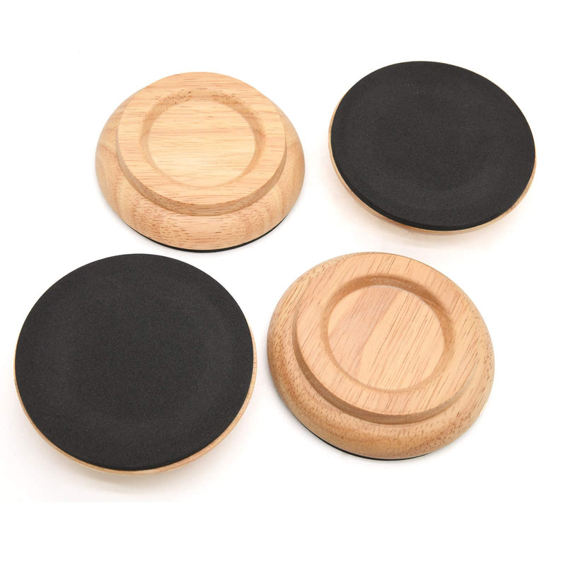 Upright Piano Caster Cups, Hardwood Floor Protector Solid Wood Casters Cups Grand Piano Caster Cups Pads for Piano Non-Slip and Anti-Noise (4 pcs).