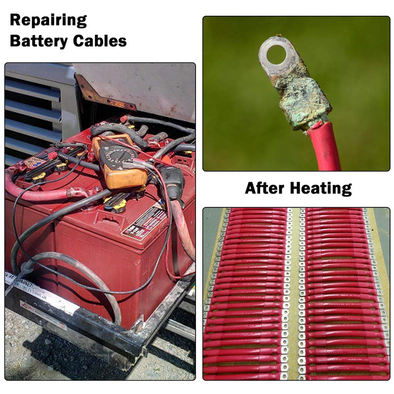 1/2" Wire Heat Shrink Tube Polyolefin Marine Heat Shrink Tubing 3:1 Dual Wall Adhesive-Lined Electric Tubes for Cable Wires, Black 20 Ft 1 20FT( 1/2", Black)