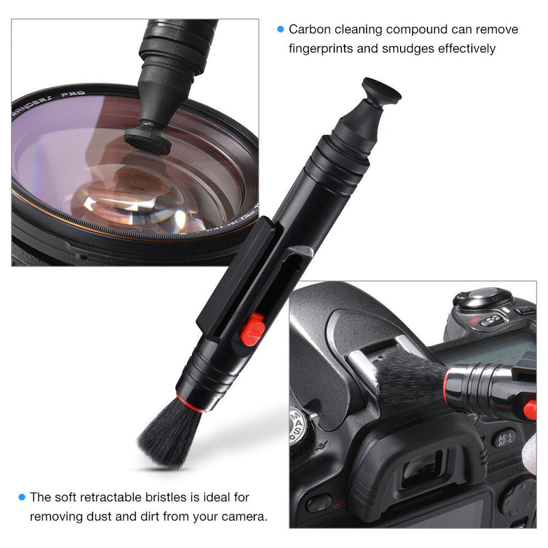 TYCKA Professional Camera Cleaning Kit DSLR Lens Cleaning with APS-C Cleaning Swabs, Air Blower, Cleaning Pen, Cleaning Solution, Cleaning Cloth, Lens Brush, Carry Case for DSLR Camera Lens Sensors