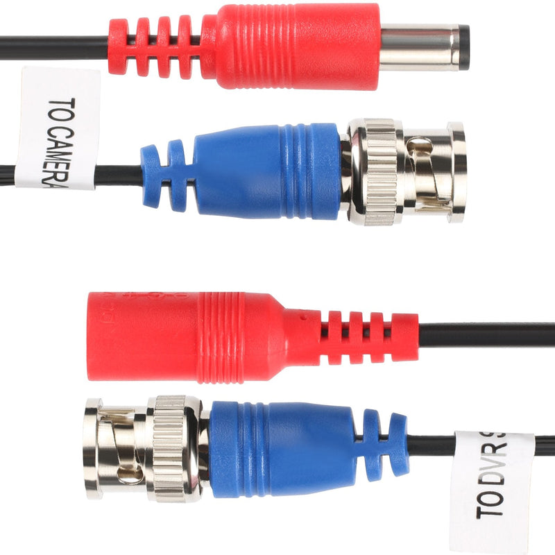 SHD 33Feet BNC Vedio Power Cable Pre-Made Al-in-One Camera Video BNC Cable Wire Cord for Surveillance CCTV Security System with Connectors(BNC Female and BNC to RCA)