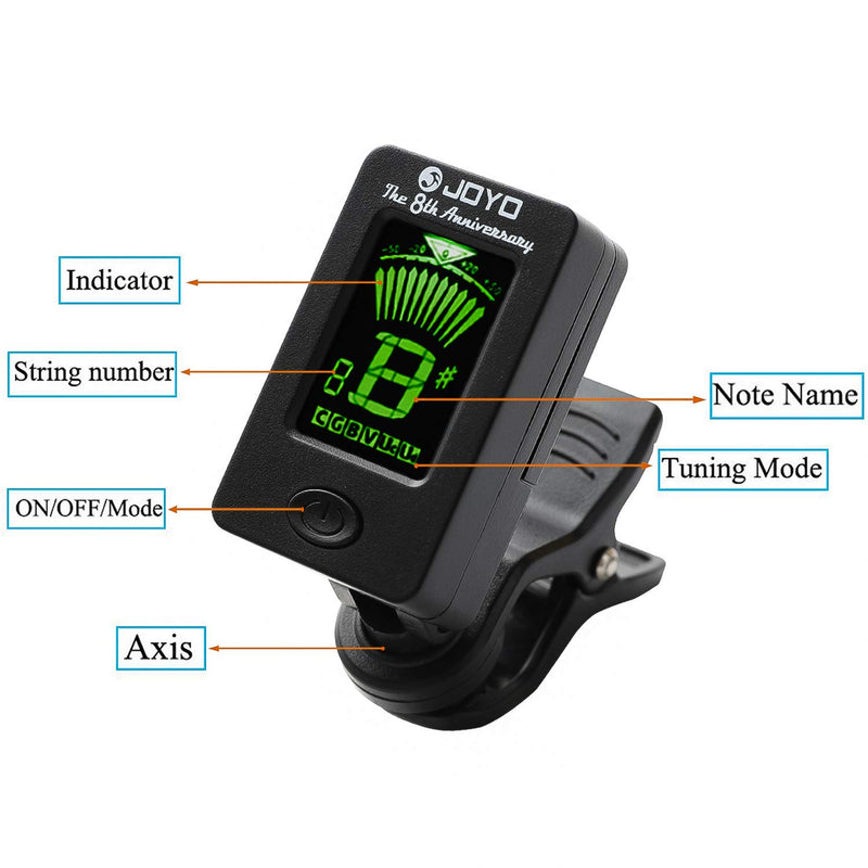 Capo Guitar Capo Black with Guitar Tuner Clip-On Tuner for Acoustic Electric Ukulele Guitar and More Music instrument accessories (Tuner+Capo) Tuner+Capo