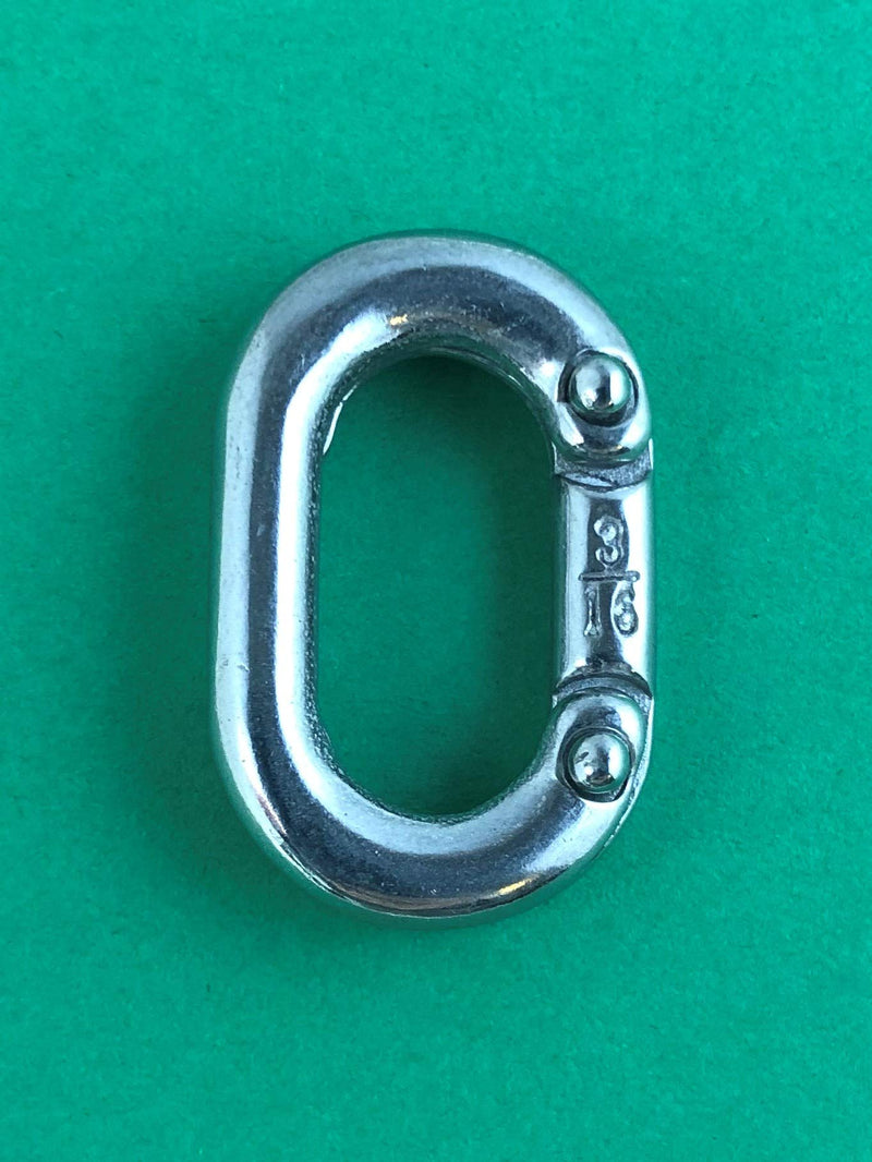 Stainless Steel 316 Chain Connecting Link 3/16" (5mm) Marine Grade Connector