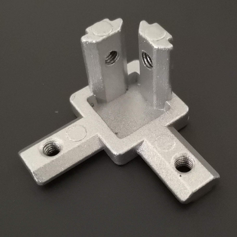 [AUSTRALIA] - 8-Pack 2020 3-Way End Corner Bracket Connector for 2020 Series T Slot EU Standard Aluminum Extrusion Profiles with Set Screws 