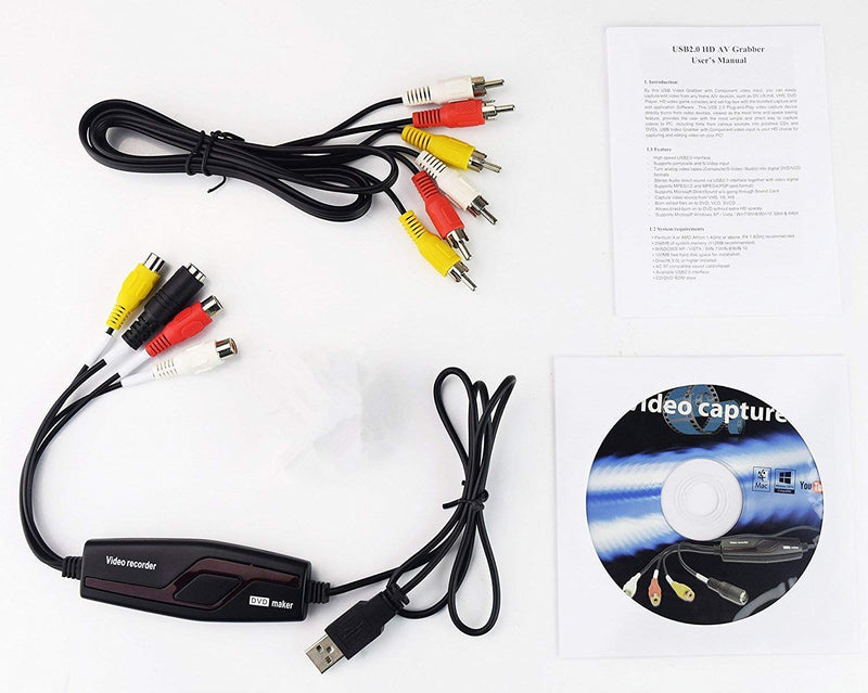 Video Capture Converter / VHS To DVD / Capture Analog Video To Digital For Mac And Windows 10 PC