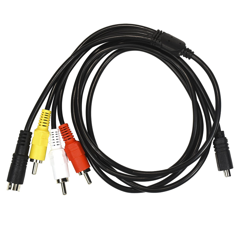HQRP AV Audio Video Cable Cord Compatible with Sony Handycam VMC-15FS DCR-HC28 DCR-HC38 DCR-HC48 DCR-HC52 HDR-CX7 HDR-FX7 HDR-HC5 HDR-HC7 DCR-HC62 DCR-HC96 DCR-SR200 DCR-SR200C Camcorder