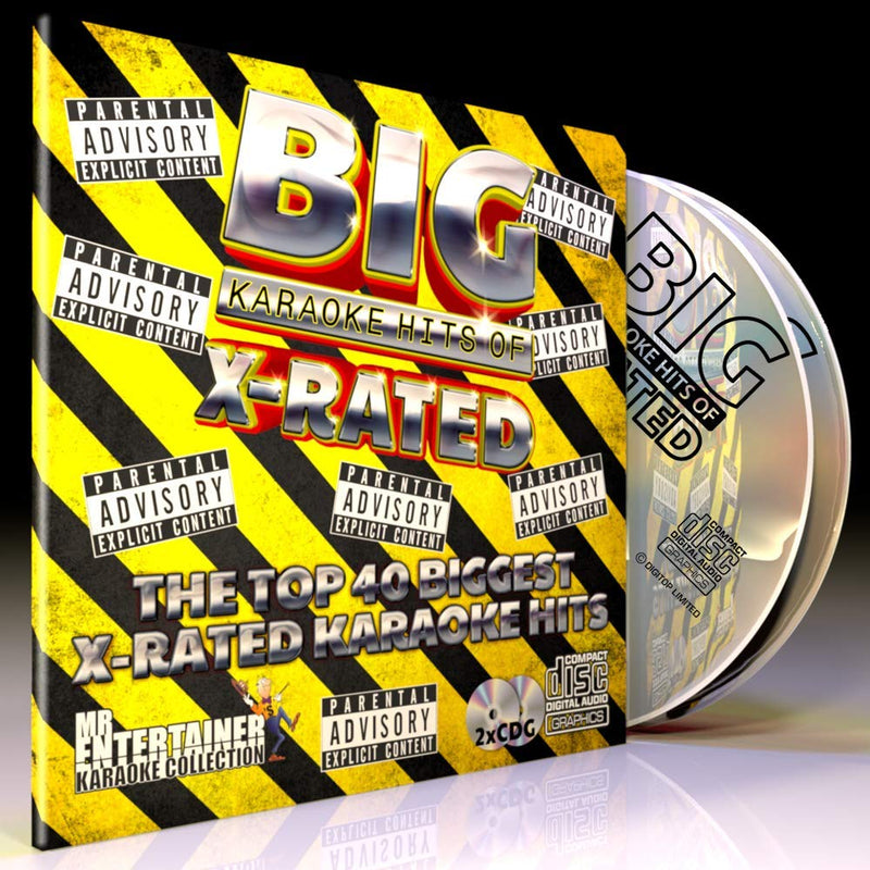 X-RATED KARAOKE CD+G (CDG) Disc Pack. 40 of the Rudest and Funniest Songs Ever! Mr Entertainer Big Hits. EXPLICIT LYRICS. Kevin Bloody Wilson, Tenacious D, Eminem and more.