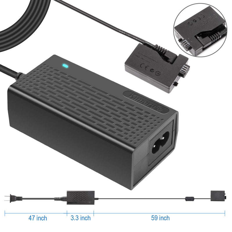 Kimaru ACK-E5 DR-E5 DC Coupler LP-E5 Dummy Battery AC Power Adapter Kit for Canon EOS Rebel T1i, EOS Rebel XSi, EOS Rebel XS, 450D, 500D, 1000D, Kiss F, Kiss X2, Kiss X3 Cameras.