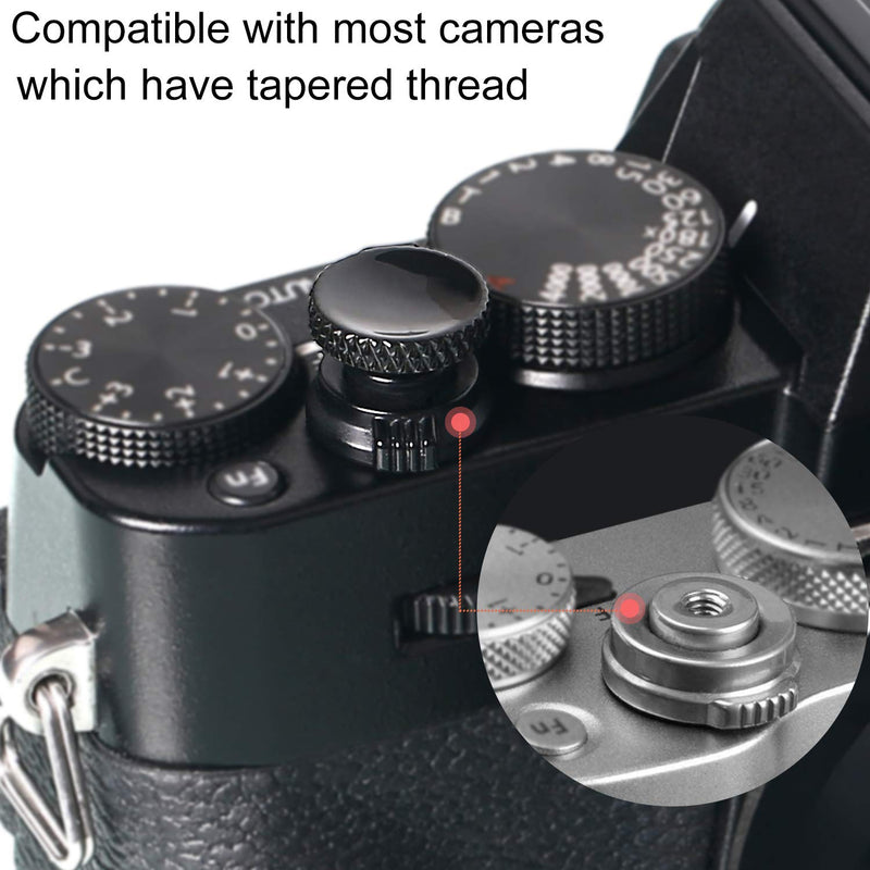 Camera Shutter Button, Upscale and Delicate Soft Shutter Release Button (3 Pack) red gold black