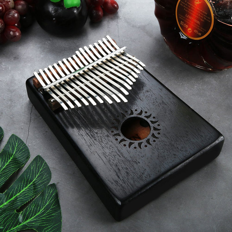 Qii lu 17 Key Kalimba Thumb Piano,Portable Wooden Kalimba Thumb Finger Piano 17Key Decoration Instrument Toy Black