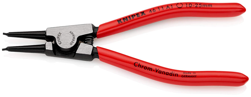 KNIPEX Tools - Circlip Pliers, External, Straight, 25/64"-1" Shaft Dia. (4611A1)