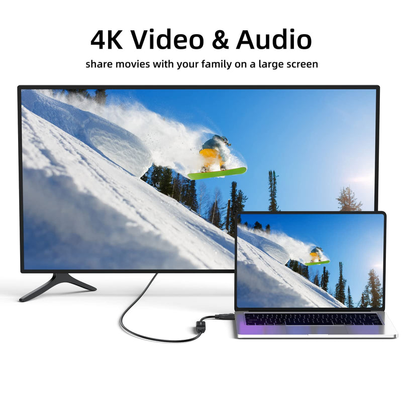 [AUSTRALIA] - URELEGAN Displayport to HDMI Adapter, 4K Display Port DP to HDMI Cable Male to Female Port Support Video & Audio Compatible with Computer, PC, Monitor, Projector, HDTV (Not Bidirectional) 1 Black 
